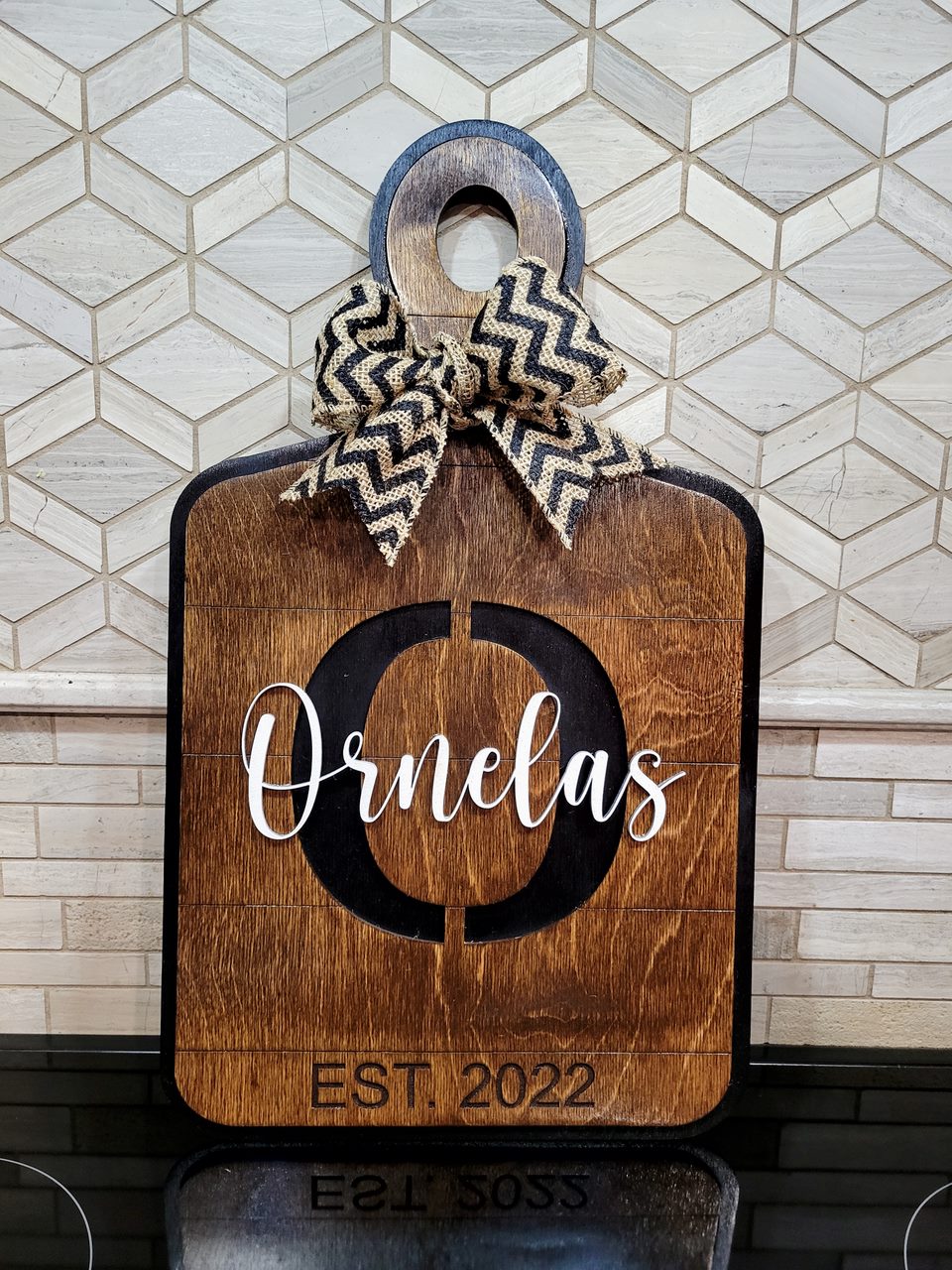 Monogram Cutting Board Decor