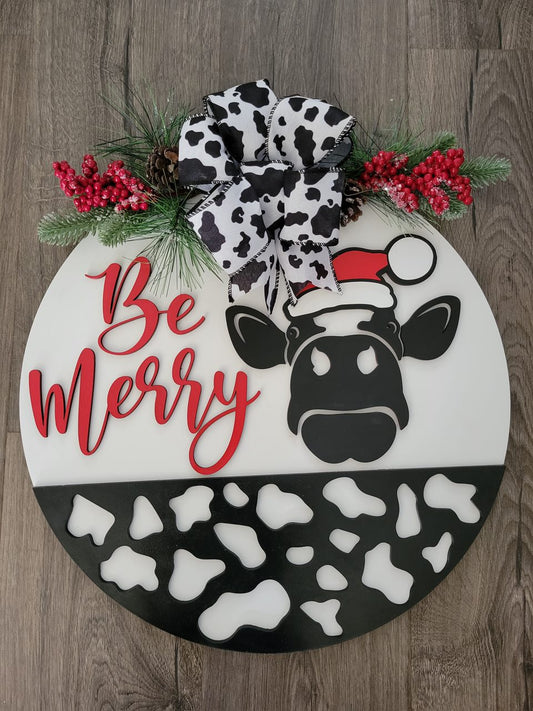 18" Be Merry Door Hanger