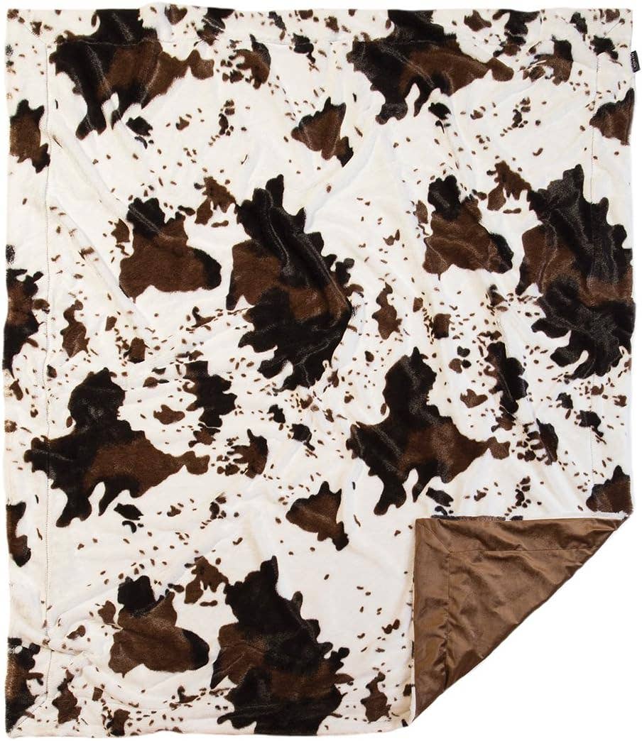 Cowhide Faux Fur Throw Blanket