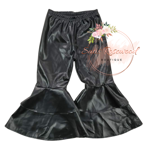 KIDS PREORDER: Black Leather Pants