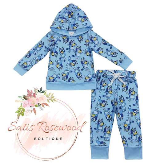 KIDS PREORDER: Bluey Hooded Pant Set