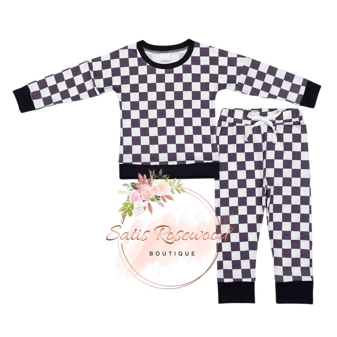 KIDS PREORDER: Checkered Pant Set